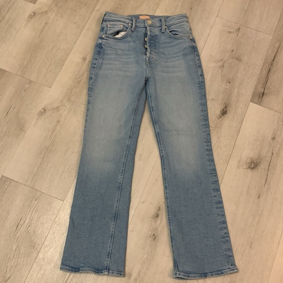 MOTHER The Tripper Flood Fray jeans SIZE 25 light buttons fly limited edition - Picture 8 of 15